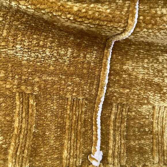 Gold Mustard Chenille Cardigan Soft Cozy Oversized Sweater Moth Anthro Size S - Picture 6 of 10